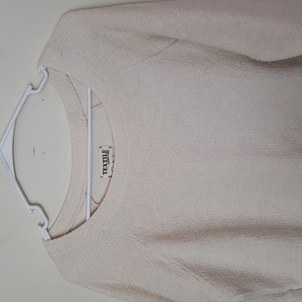 Textile Elizabeth and James terrycloth feel loose crew neck pullover sweatshirt - Picture 2 of 8